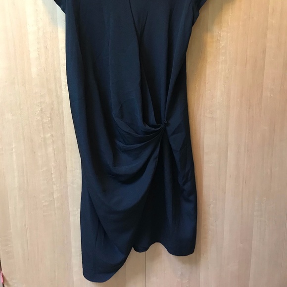 VINTAGE BLACK SILK DRESS - Picture 3 of 9